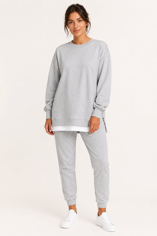 Conjunto mujer sudadera con aberturas laterales y pantalón jogger - Louise