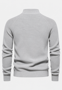 Jersey hombre media cremallera cuello alto manga raglán - Aurel