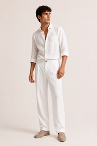 Pantalón de traje hombre de corte amplio y pierna recta - Benedikt