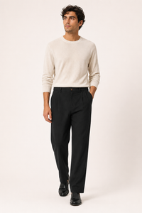 Pantalón de traje hombre de corte amplio y pierna recta - Benedikt