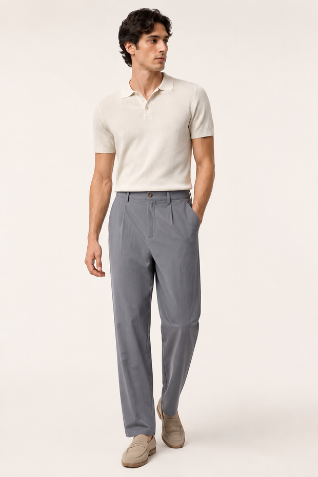 Pantalón de traje hombre de corte amplio y pierna recta - Benedikt