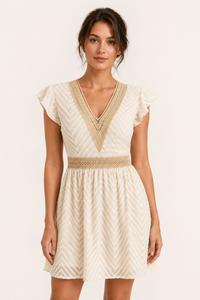 Vestido de verano bohemio para mujer de manga corta - Maja
