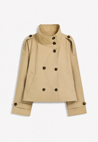 Cazadora trench mujer cuello alto cinturón - Solène