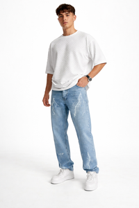 Pantalones vaqueros rectos con estampado - Svenrik