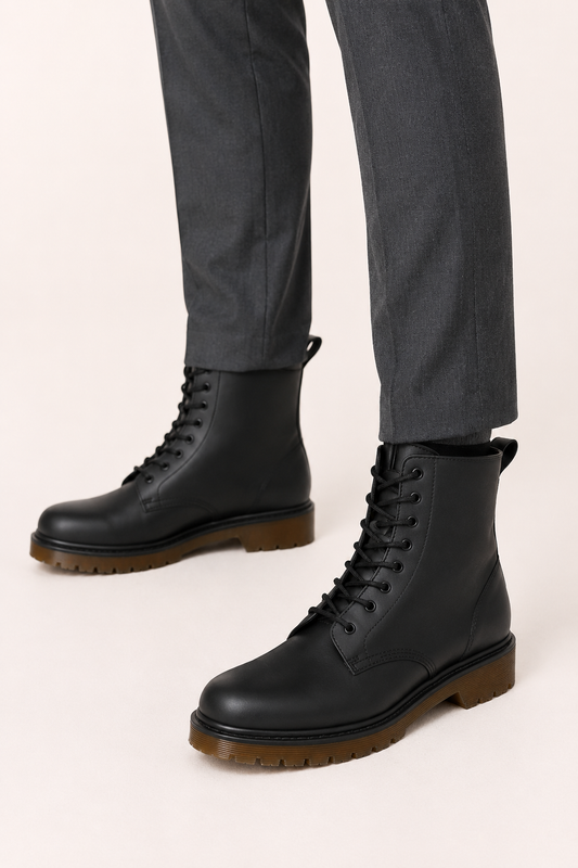 Botas impermeables de caña media con cordones y suela antideslizante - Fabric