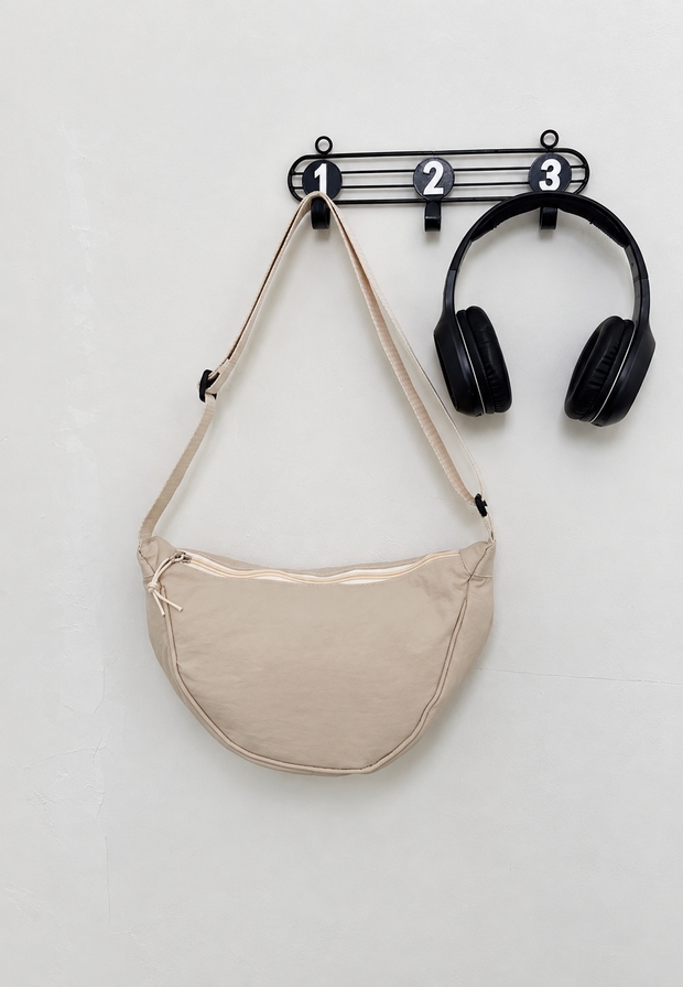 Bolso bandolera mujer nylon media luna correa ajustable - Nerea