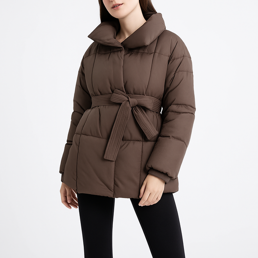 Abrigo tendencia de invierno para mujer con cinturon ajustable - Freja