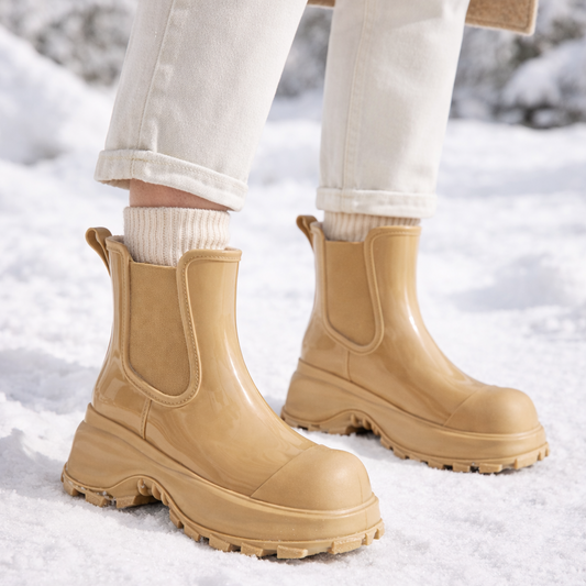 Botas de lluvia para mujer de suela gruesa y impermeables - Karilyn