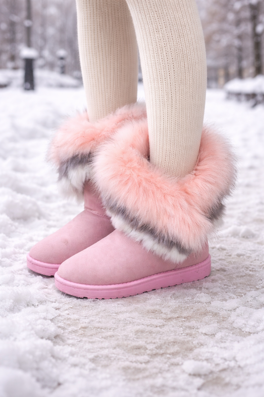 Botas fashion de nieve para mujer con acabado afelpado - Yina