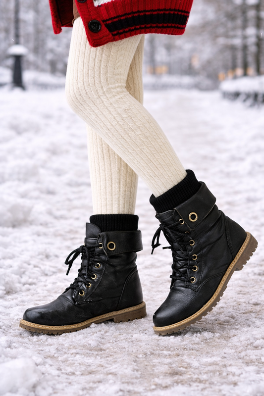 Botas de tobillo para mujer con cordones cruzados - Velkira