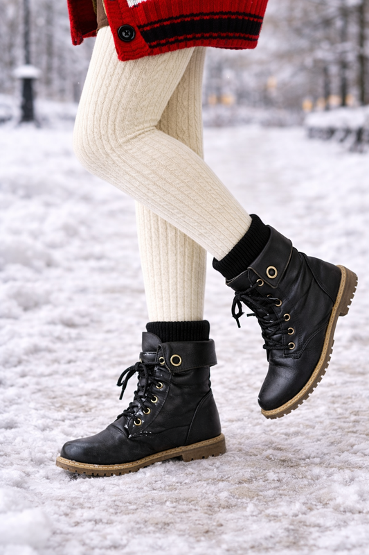 Botas de tobillo para mujer con cordones cruzados - Velkira