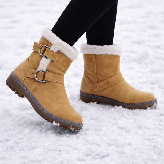 Botas de nieve para mujer con hebillas de caña corta - Zynara