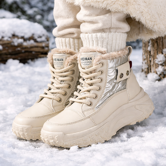 Botas altas para mujer con interior térmico y suela elevada - Mirelda