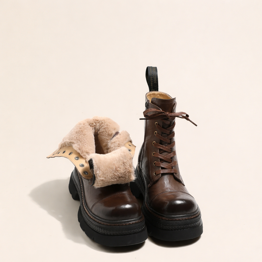 Botas eleantes para mujer de caña media con cordones - Vianey