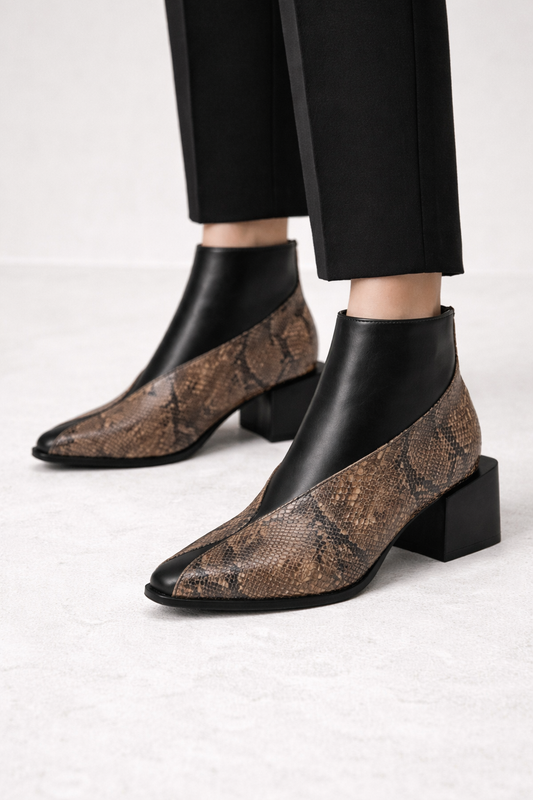 Botines elegantes para mujer con estampado - Avril