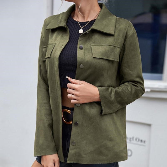Chaqueta mujer de ante con botones - Valay