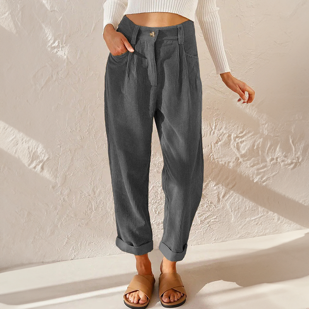 Emilia - Pantalones Casuales de Pana