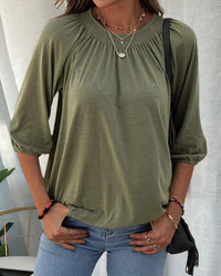 ESTELLE - Elegante blusa de manga 3/4