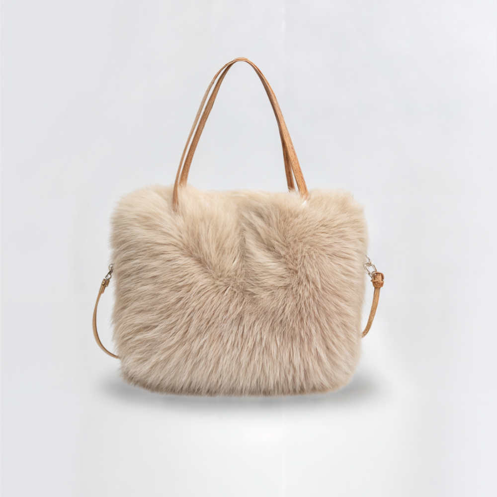 Bolso de hombro peluche sintético para mujer - Elodie