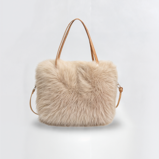 Bolso de hombro peluche sintético para mujer - Elodie