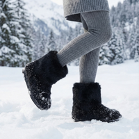 Botas de invierno para mujer con exterior afelpado y cuña confortable - Kavira