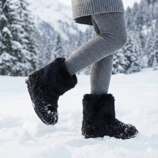 Botas de invierno para mujer con exterior afelpado y cuña confortable - Kavira