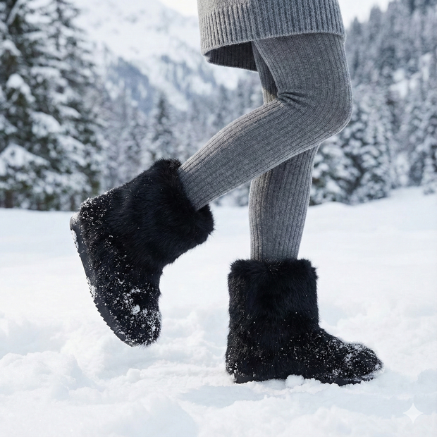 Botas de invierno para mujer con exterior afelpado y cuña confortable - Kavira