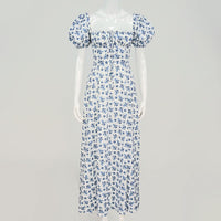 Pauline - Maxivestido floral con mangas abullonadas