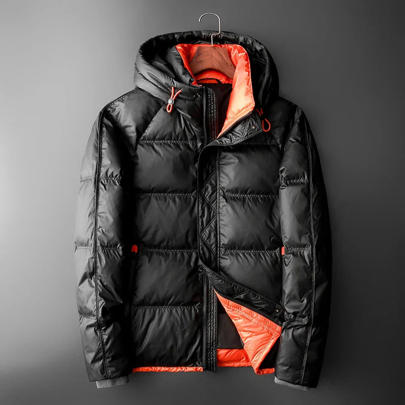 Chaqueta acolchada con capucha y forro contrastante - Mark