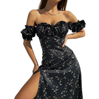 Semana - Maxivestido con mangas abullonadas