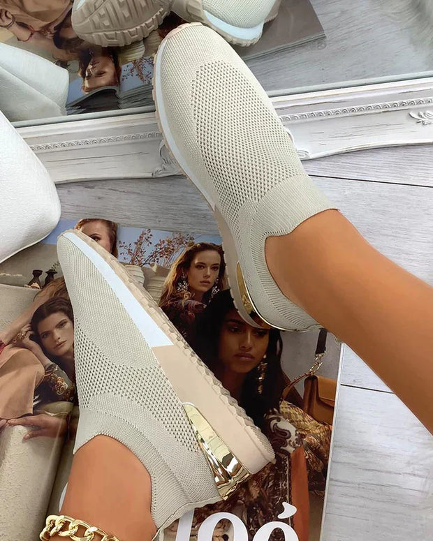 Adriana - Cómodas zapatillas lisas