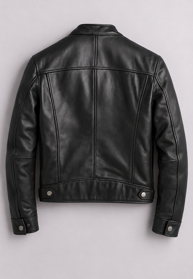 Cazadora biker hombre efecto piel cuello mao cuatro bolsillos cremallera - Kaelor