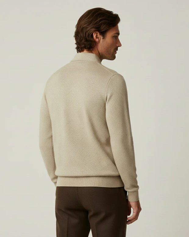 Jersey de hombre con cuello polo y cremallera - Gauthier
