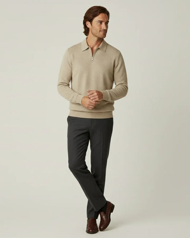 Jersey de hombre con cuello polo y cremallera - Gauthier