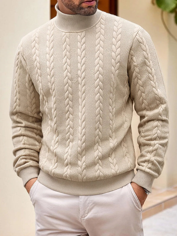 Jersey de punto para hombre con cuello alto - Matteo