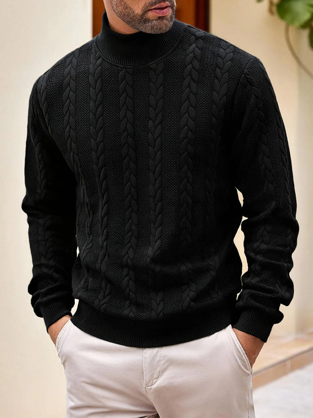 Jersey de punto para hombre con cuello alto - Matteo