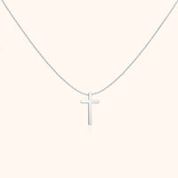 Collar de joyería para mujer cruz central