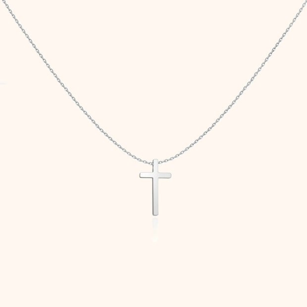 Collar de joyería para mujer cruz central