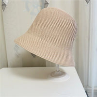 Elegante sombrero monocolor de paja transpirable