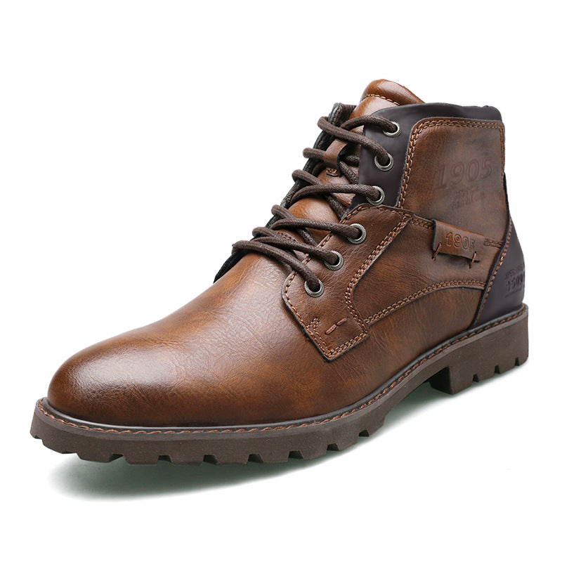 Botas de cuero para hombre con suela antideslizante - Jason
