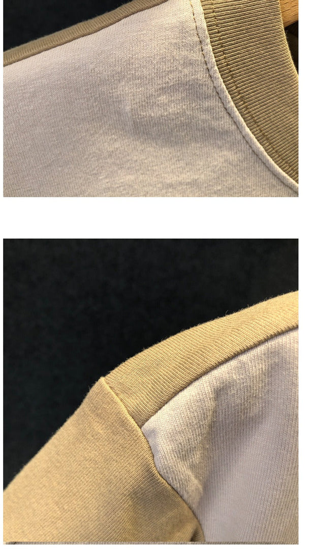 Camiseta básica hombre algodón estampado minimalista estilo urbano - Damián