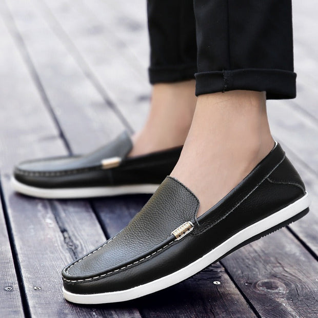 Mocasines para hombre de piel sintética con suela flexible estilo casual - Marcos