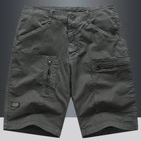 Pantalones cortos para hombre de bolsillos con cremallera estilo cargo recto - Elías