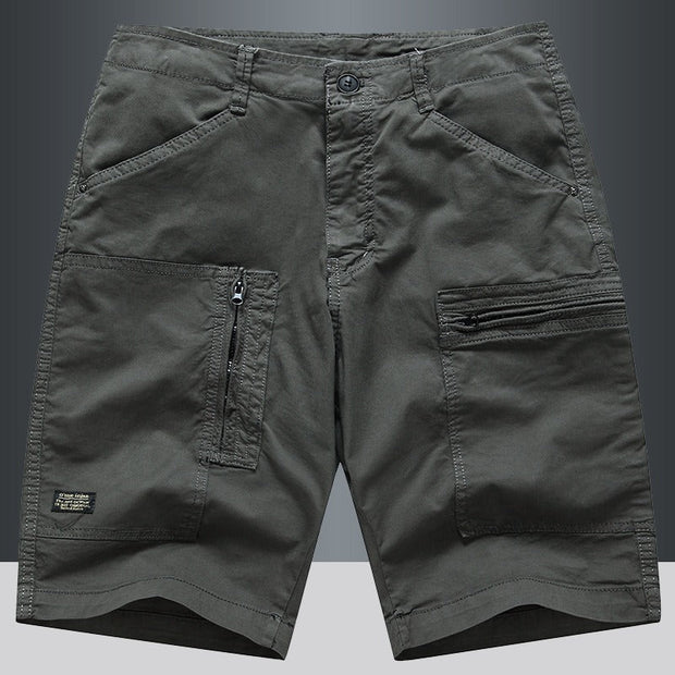 Pantalones cortos para hombre de bolsillos con cremallera estilo cargo recto - Elías