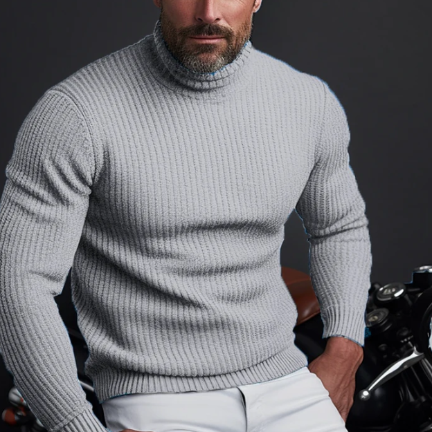 Jersey de cuello alto de diseño para hombre de alta calidad