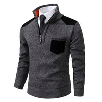 Sueter de punto hombre con media cremallera - Lennart