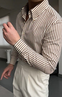 Camisa de hombre de corte italiano a rayas - Savino