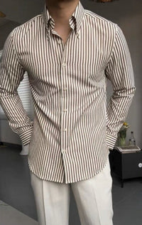 Camisa de hombre de corte italiano a rayas - Savino