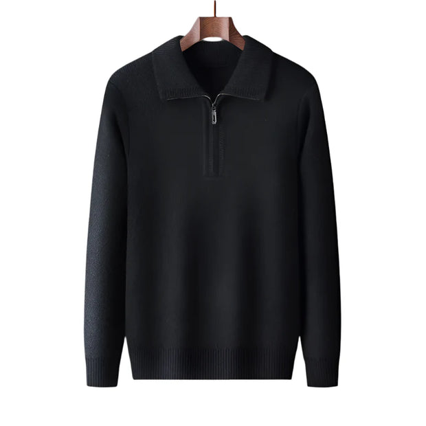 Jersey de punto con media cremallera para hombre - Lauro