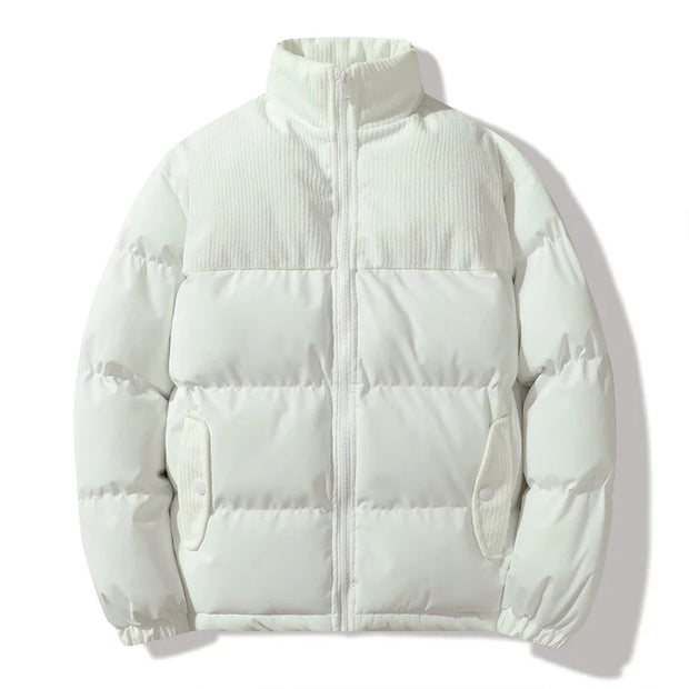 Chaqueta unisex acolchada con detalles de pana - Aiden
